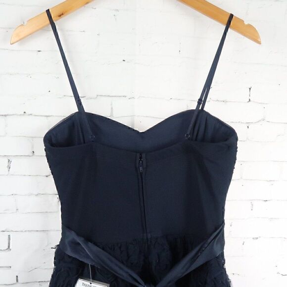 TRIXXI BLUE SPAGHETTI STRAP SWEETHEART NECKLINE FIT AND FLAIR PROM DRESS NWT - Picture 11 of 15